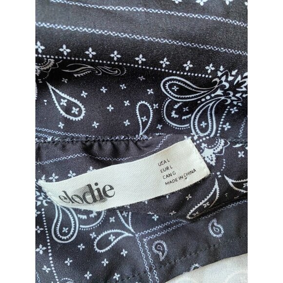 ELODIE Women halter black bandana print Dress BNWOT sz Large NEW - Picture 6 of 7